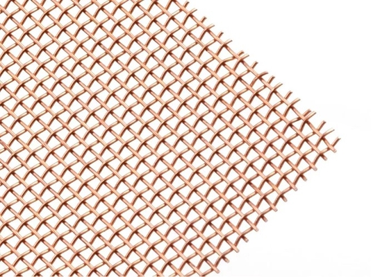 Niet Magnetische Koperdraad Mesh Sheets/Koper Opleverend Netwerk 0.05mm Diameter
