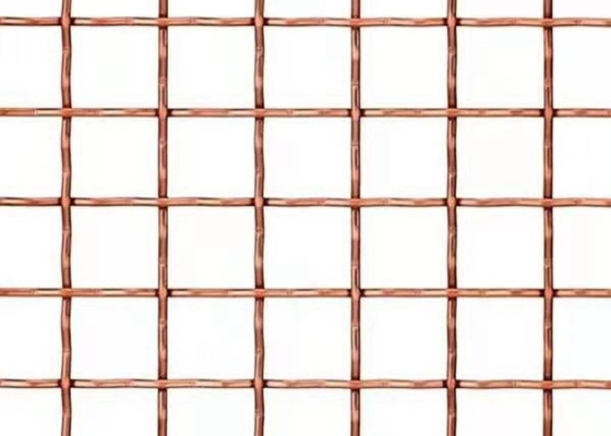 Koper/Messing Geplooide Draad Mesh Square Opening Acid Resistant voor Kabinetten