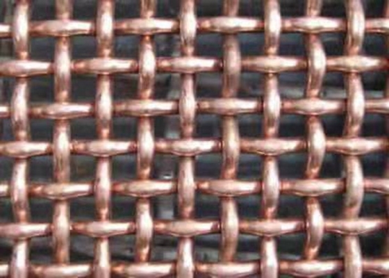 Koper/Messing Geplooide Draad Mesh Square Opening Acid Resistant voor Kabinetten