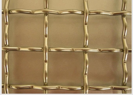 Koper/Messing Geplooide Draad Mesh Square Opening Acid Resistant voor Kabinetten