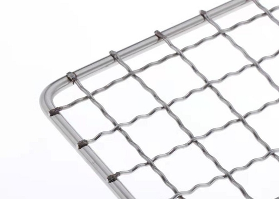 304 midden Geplooide Draad Mesh Galvanized For Barbecue Grill