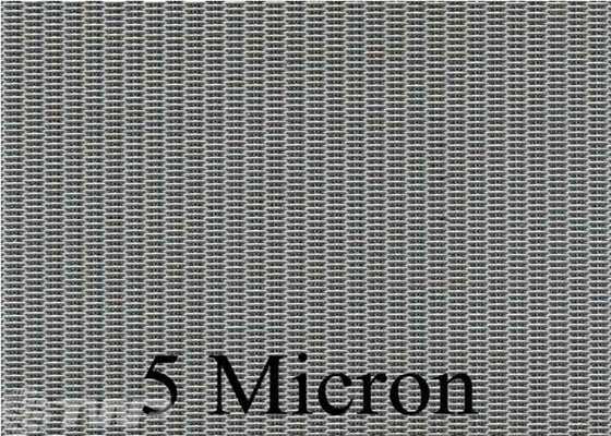 T316 200x1400 Mesh Dutch Weave Screen Mesh, de Stof van de 5 Micronfilter