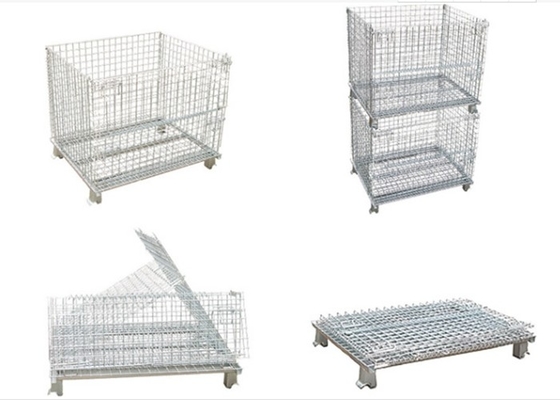 Opvouwbare Draad Mesh Storage Containers 6mm Draaddia. Vierkant Gat