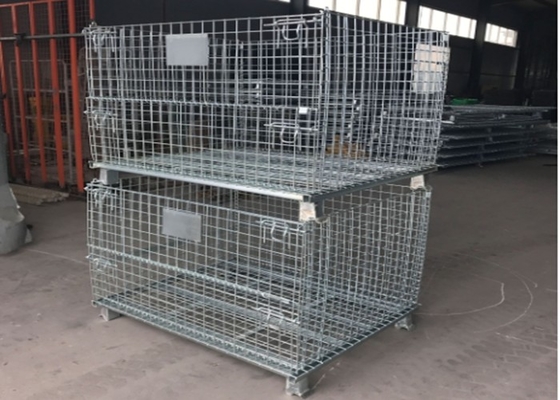 Stapelbare Industriële Draad Erkend Mesh Containers Powder Coated ISO9001