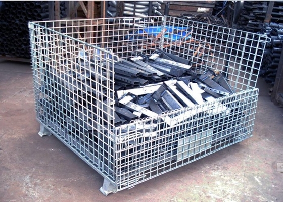 Opvouwbare Draad Mesh Storage Containers 6mm Draaddia. Vierkant Gat