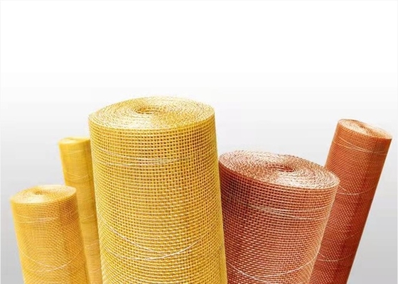 100X100 het Vierkante Gat van Mesh Brass Wire Mesh SWG42 voor het Zeven/het Filtreren