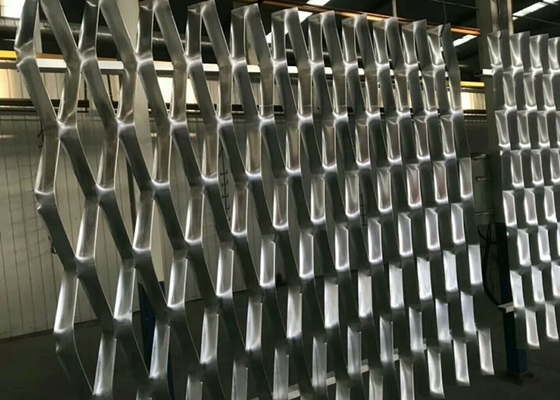 Aluminium Uitgebreid Metaal Erkend Mesh Sheet Diamond Shaped Patterns ISO9001