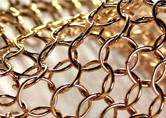 Rond Gatenketen Postgordijn, Architecturaal Ring Mesh Curtain
