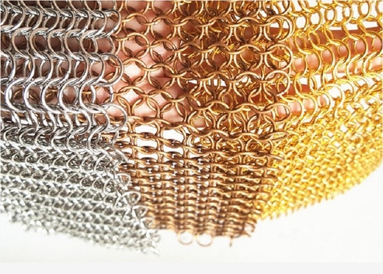 Rond Gatenketen Postgordijn, Architecturaal Ring Mesh Curtain
