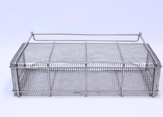 Rechthoekige de Desinfectie op hoge temperatuur van Draadmesh storage basket sterilization medical