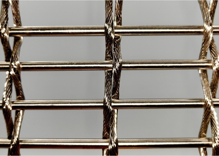 10m Geweven Architecturaal Metaalnetwerk/Decoratief Mesh Curtain For Construction